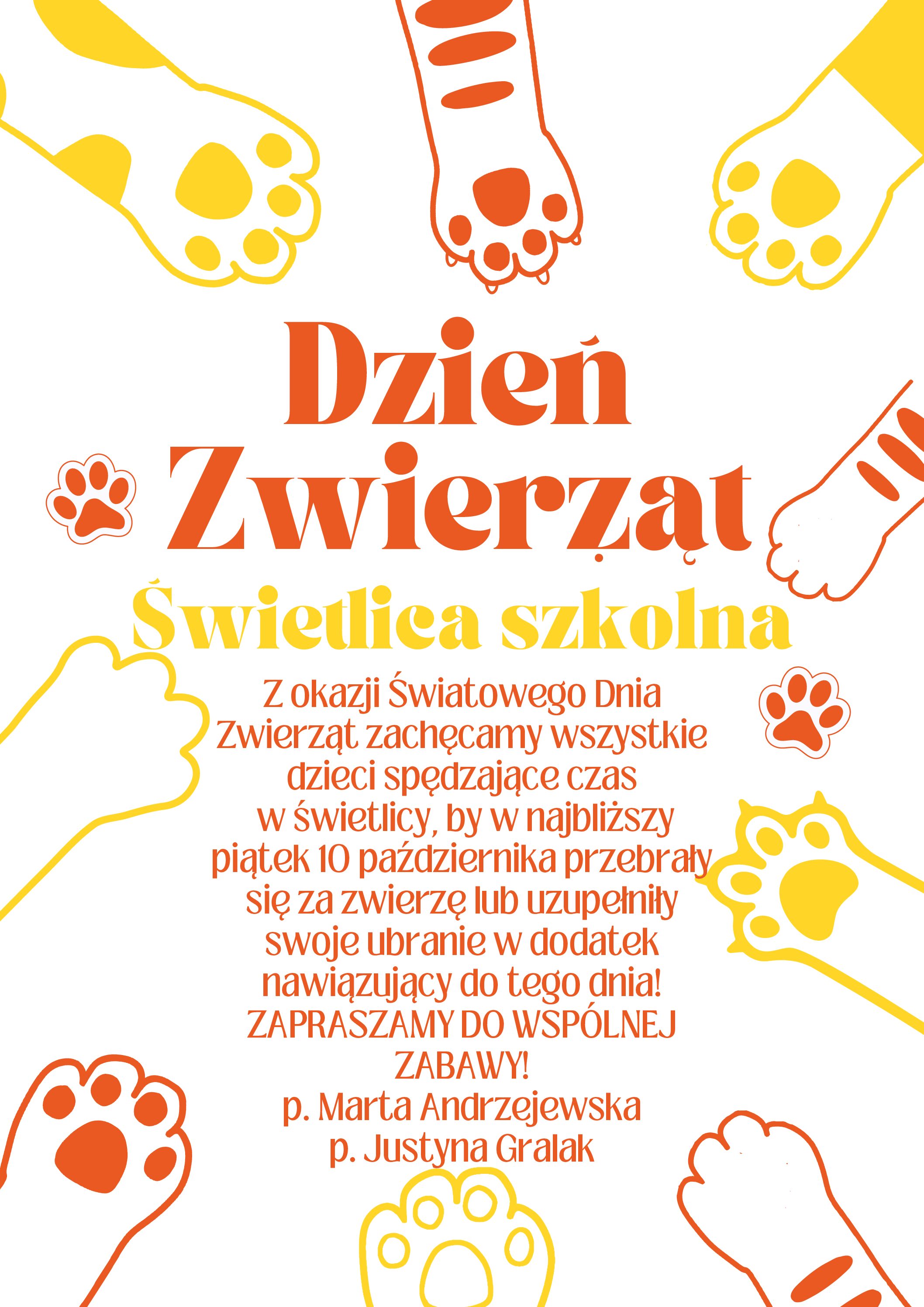 Dzień Zwierząt w świetlicy szkolnej!!!