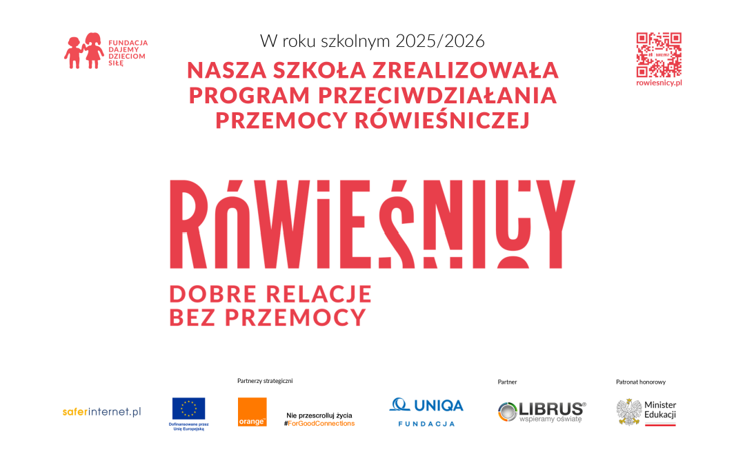 Zakończenie programu RÓWIEŚNICY – dobre relacje bez przemocy!