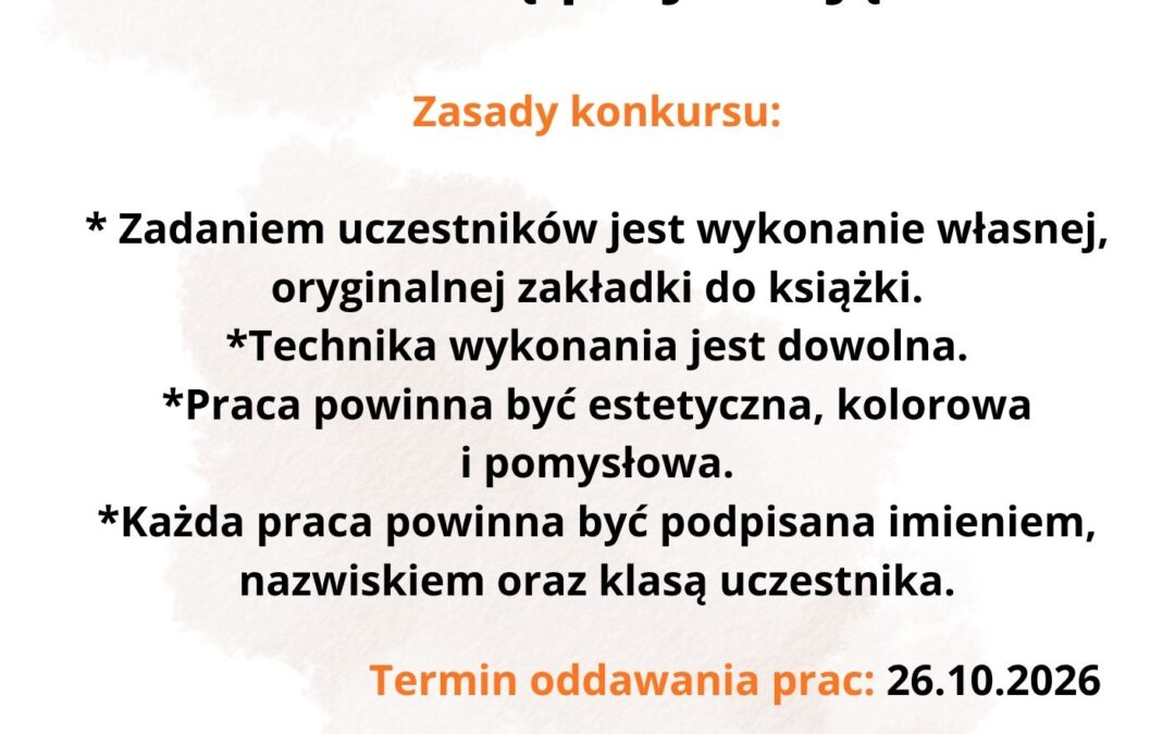 Zachęcamy do udziału w konkursie!